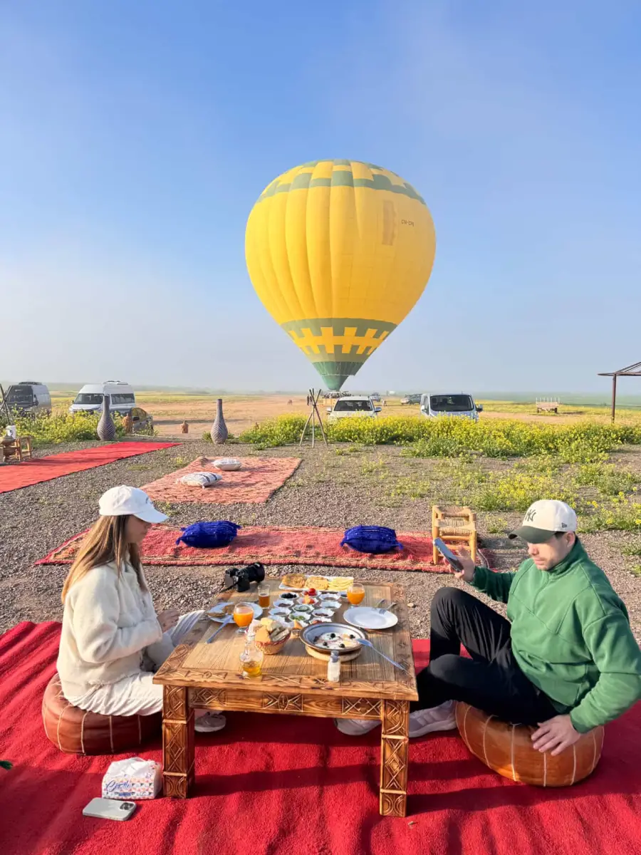 A Moroccan breakfast served outdoors